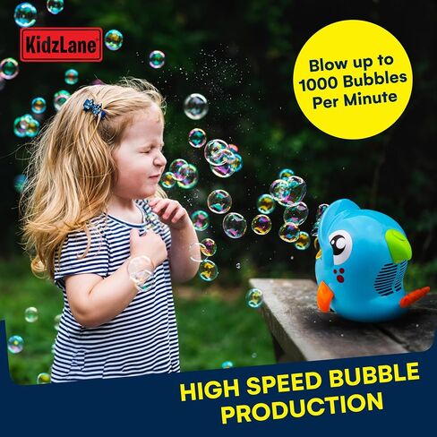Kidzlane Bubble Maker Machine for Kids - Big Bubbles Speed Blower for Toddler's Outdoor Party Play - Makes 500 to 1000 per Minute (Bubble Dolphin) in Saudi Arabia