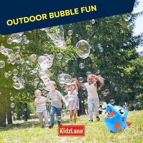 Kidzlane Bubble Maker Machine for Kids - Big Bubbles Speed Blower for Toddler's Outdoor Party Play - Makes 500 to 1000 per Minute (Bubble Dolphin) in Saudi Arabia