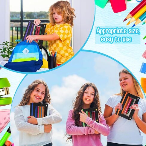 Zhehao 200 PCS Pencil Pouches for 3 Ring Binder ، Slk Zipper Pencil Pouch Case with Mesh Window Cloth Double Pocket 3 Hole Bag لتخزين لوازم المكاتب المدرسية in Saudi Arabia