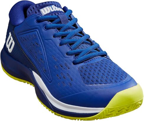 ويلسون راش برو آيس جونيور (الطفل الكبير) أزرق/طباعة زرقاء/أصفر آمن 6.5 طفل كبير M in Kuwait