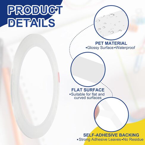 MECCANIXITY Whiteboard Tape 5/64" / 2mm Self Adhesive Graphic Chart Line Tape 72 Yard Grid Marking Stickers for Pinstripe Dry Erase Board Scrapbooking DIY Art Crafts, Red, Pack of 6 in Saudi Arabia