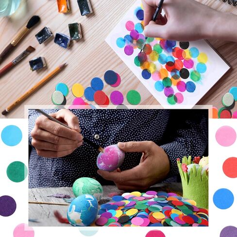 AmazingSpark 7200 Pcs Bleeding Tissue Paper 1 Inch Watercolor Bleeding Paper for Art Wet Strength Tissue for DIY Projects Scrapbooking Greeting Cards, 20 Assorted Colors(Square) in Saudi Arabia