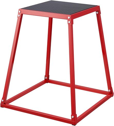 صناديق القفز البليومترية، صندوق رقائق 12/18/24/30 بوصة، منصة وصندوق خفة الحركة للقفز، مجموعة صندوق تصعيد لتمارين اللياقة البدنية مضادة للانزلاق لتدريب صالة الألعاب الرياضية المنزلية، وتدريبات القوة المرطبة، باللون الأحمر in Kuwait