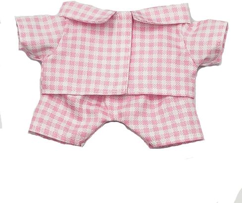 20cm Plush Doll Clothes Plushie Clothes Plaid Shirt Pajamas for 7.8 inches Doll Clothing (Green) in Saudi Arabia