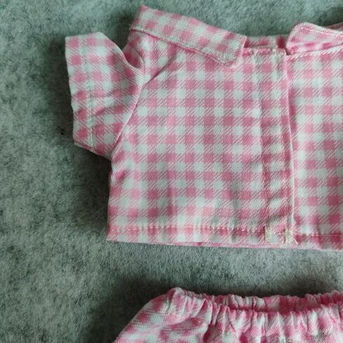 20cm Plush Doll Clothes Plushie Clothes Plaid Shirt Pajamas for 7.8 inches Doll Clothing (Green) in Saudi Arabia