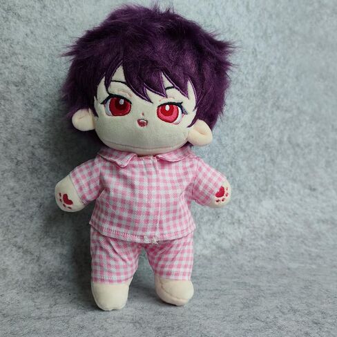 20cm Plush Doll Clothes Plushie Clothes Plaid Shirt Pajamas for 7.8 inches Doll Clothing (Green) in Saudi Arabia