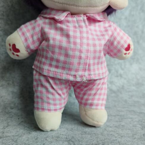 20cm Plush Doll Clothes Plushie Clothes Plaid Shirt Pajamas for 7.8 inches Doll Clothing (Green) in Saudi Arabia