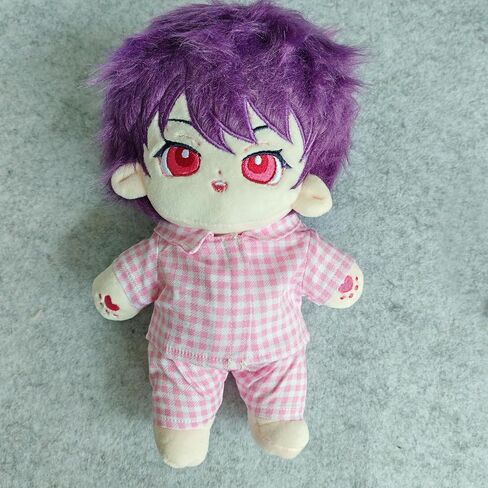 20cm Plush Doll Clothes Plushie Clothes Plaid Shirt Pajamas for 7.8 inches Doll Clothing (Green) in Saudi Arabia