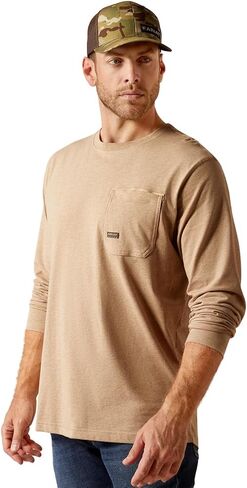 Ariat Men's Rebar Long Sleeve CrewHenley Shirt in Saudi Arabia