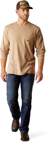 Ariat Men's Rebar Long Sleeve CrewHenley Shirt in Saudi Arabia