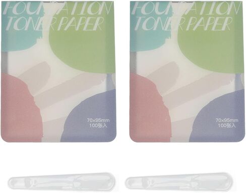shenruifa 2pcs Liquid Foundation Palette Paper Disposable Makeup Coloring Paper with Mixing Stick in Kuwait