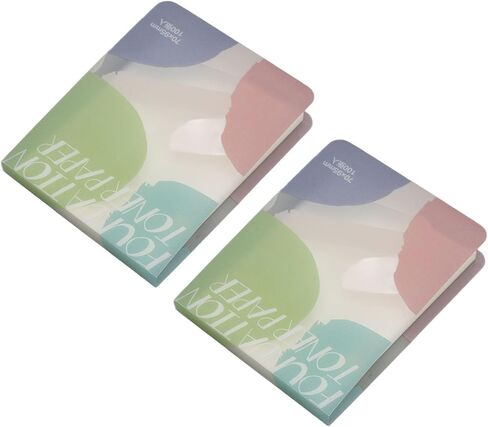 shenruifa 2pcs Liquid Foundation Palette Paper Disposable Makeup Coloring Paper with Mixing Stick in Kuwait