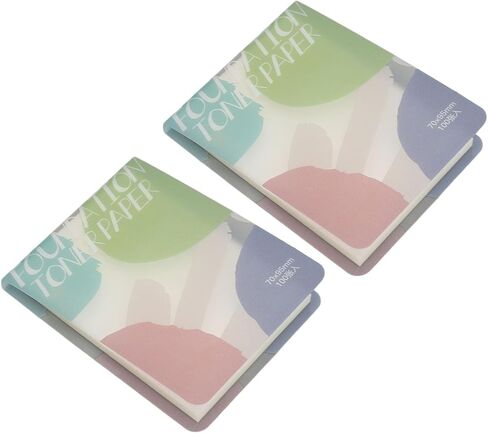 shenruifa 2pcs Liquid Foundation Palette Paper Disposable Makeup Coloring Paper with Mixing Stick in Kuwait