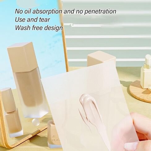 shenruifa 2pcs Liquid Foundation Palette Paper Disposable Makeup Coloring Paper with Mixing Stick in Kuwait