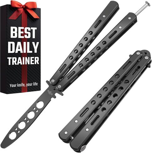 Grand Way Black Practice Trainer – Stainless Steel Trainer Tool – NOT Real NOT Sharp Blade – Dull Trick Training CsGo K10-B in Kuwait