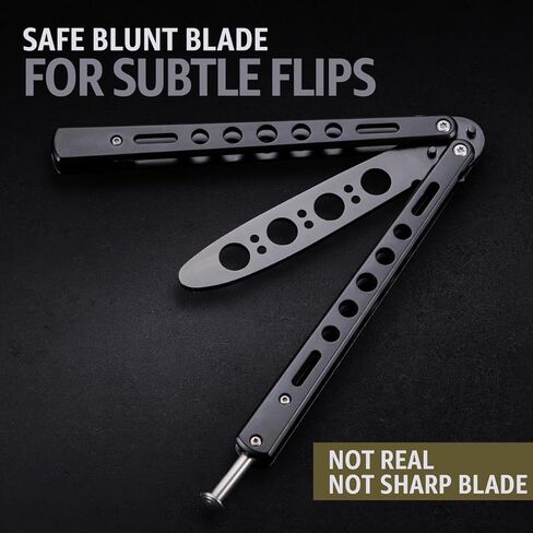 Grand Way Black Practice Trainer – Stainless Steel Trainer Tool – NOT Real NOT Sharp Blade – Dull Trick Training CsGo K10-B in Kuwait