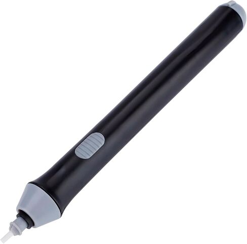 1Pcs 6.8in Electric Eraser, Plastic Automatic Electric Leather Erasers Kit with 20Pcs Refills, Battery Powered Artist Erasers, for Artists Drawing, Sketching (Black) in Saudi Arabia