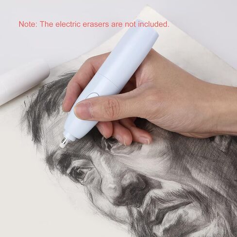 Electric Eraser Refills Big Replaceable Rubbers Stationery Supplies School Students Artists Drawing Painting Sketching Use (50pcs Big Eraser Refills) in Saudi Arabia