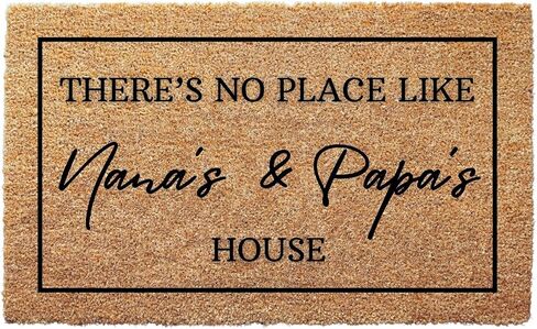 Grandparent House Door Mat - Grandparents Day Gifts Nana and Papas House Grandparents Door Mat with Anti-Slip Backing Custom Door Mats for Front Door Gift for Grandma Gift for Granpa in Saudi Arabia