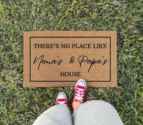 Grandparent House Door Mat - Grandparents Day Gifts Nana and Papas House Grandparents Door Mat with Anti-Slip Backing Custom Door Mats for Front Door Gift for Grandma Gift for Granpa in Saudi Arabia