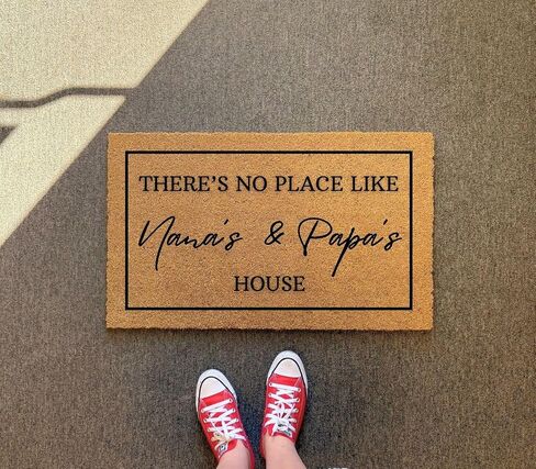 Grandparent House Door Mat - Grandparents Day Gifts Nana and Papas House Grandparents Door Mat with Anti-Slip Backing Custom Door Mats for Front Door Gift for Grandma Gift for Granpa in Saudi Arabia
