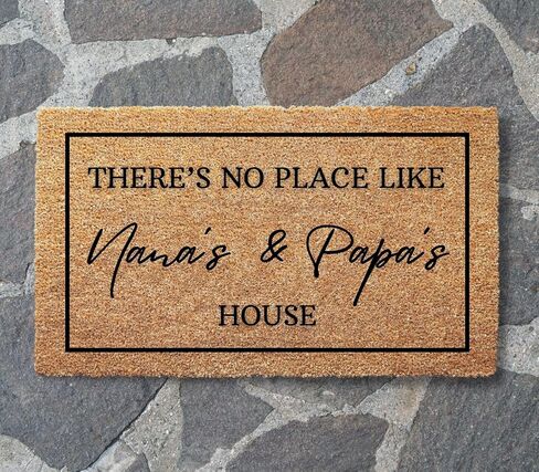 Grandparent House Door Mat - Grandparents Day Gifts Nana and Papas House Grandparents Door Mat with Anti-Slip Backing Custom Door Mats for Front Door Gift for Grandma Gift for Granpa in Saudi Arabia