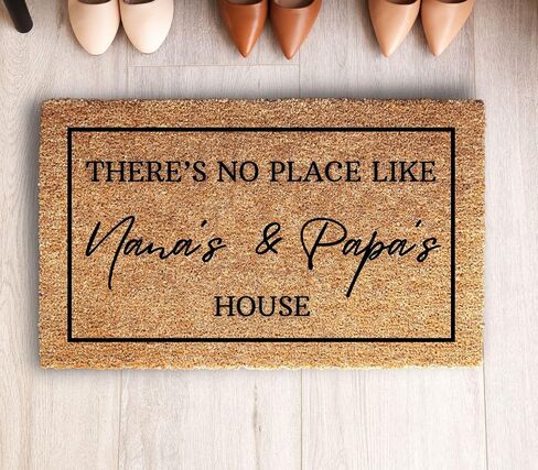 Grandparent House Door Mat - Grandparents Day Gifts Nana and Papas House Grandparents Door Mat with Anti-Slip Backing Custom Door Mats for Front Door Gift for Grandma Gift for Granpa in Saudi Arabia