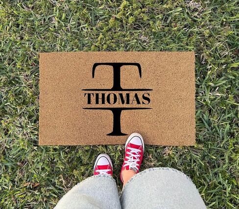 Personalized Door Mat with Monogram - Custom Doormat with Anti-Slip Backing - 3 Size Options - Family Doormat Custom Door Mats for Front Door Front Door Mat for Outdoor Decor - Christmas Gift in Saudi Arabia