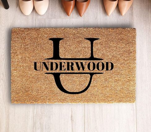 Personalized Door Mat with Monogram - Custom Doormat with Anti-Slip Backing - 3 Size Options - Family Doormat Custom Door Mats for Front Door Front Door Mat for Outdoor Decor - Christmas Gift in Saudi Arabia