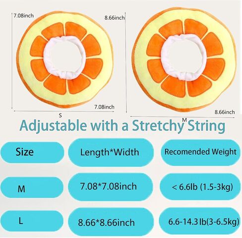 Adjustable Cat Cone Collar,Recovery Collar for Kittens After Surgery,Cute Recovery Collar,Anti-Lick Wound Healing Collar (Orange, M) in Saudi Arabia