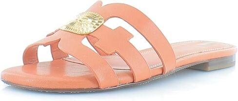 Sam Edelman Women's Bay Flat Sandal, Gold Quartz Fray, 8 in Saudi Arabia