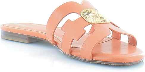 Sam Edelman Women's Bay Flat Sandal, Gold Quartz Fray, 8 in Saudi Arabia