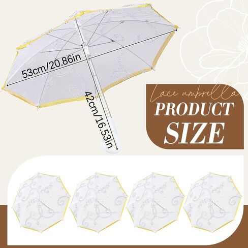 Sanwuta 8 Pcs Indian Decorative Umbrella 20.87 Inch Handmade Designer Embroidery Parasol Umbrella Multi Colored Vintage Boho Umbrellas Parasol for Wedding Party Outdoor in Saudi Arabia