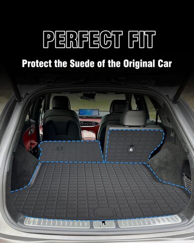 Trunk Mats Backrest Mats Compatible with 2021-2024 Genesis GV80 Cargo Liner (5-Passenger) in Saudi Arabia