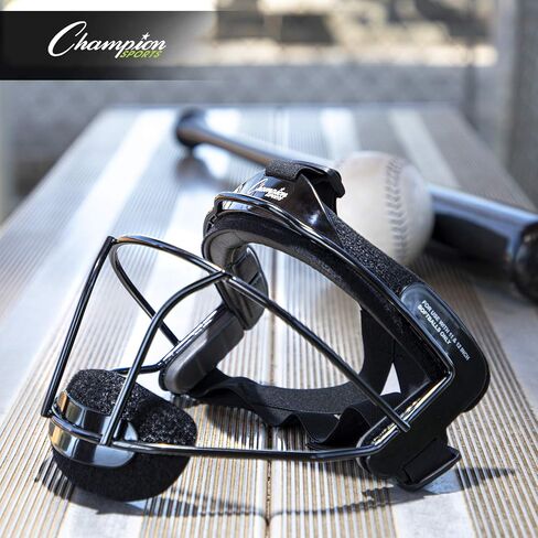 Champion Sports Steel Softball Face Mask - Classic Fielders Masks for Youth - Durable Head Guards - Premium Sports Accessories for Indoors and Outdoors - Red in Saudi Arabia