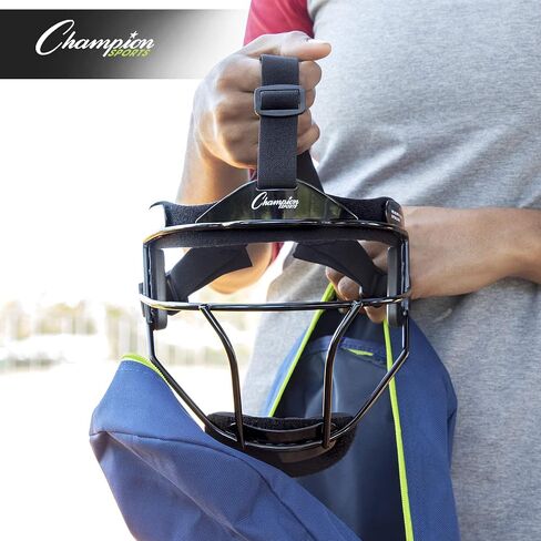 Champion Sports Steel Softball Face Mask - Classic Fielders Masks for Youth - Durable Head Guards - Premium Sports Accessories for Indoors and Outdoors - Red in Saudi Arabia