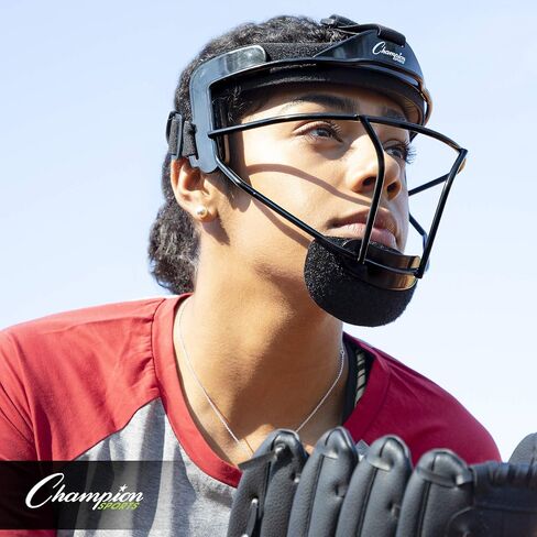 Champion Sports Steel Softball Face Mask - Classic Fielders Masks for Youth - Durable Head Guards - Premium Sports Accessories for Indoors and Outdoors - Red in Saudi Arabia