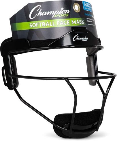 Champion Sports Steel Softball Face Mask - Classic Fielders Masks for Youth - Durable Head Guards - Premium Sports Accessories for Indoors and Outdoors - Red in Saudi Arabia