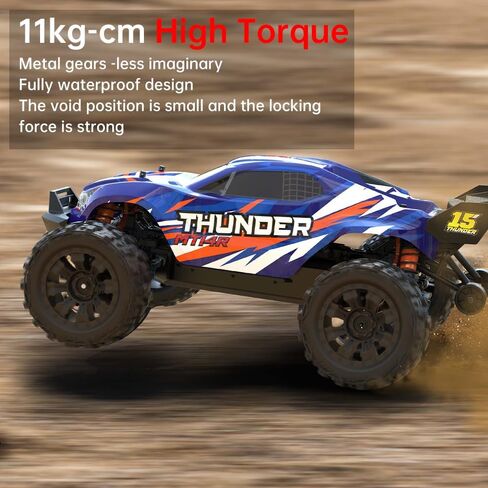 1/14 Brushless Fast RC Cars for Adults Max 80 mph, RC Trucks 4WD Offroad Waterproof with 3S Battery, 4X4 High Speed All Terrain RC Truggy, 3 Battery(RED) in Saudi Arabia