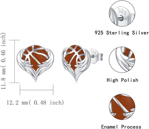 Sterling Silver Football Stud Earrings - Detachable Bow Tie Earring Hypoallergenic Sports Jewelry Gifts for Women Girls Teen, Sterling Silver, No Gemstone in Kuwait