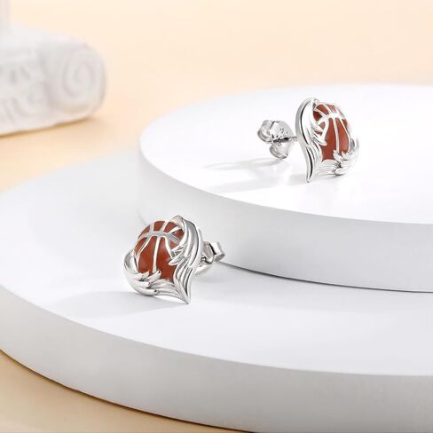 Sterling Silver Football Stud Earrings - Detachable Bow Tie Earring Hypoallergenic Sports Jewelry Gifts for Women Girls Teen, Sterling Silver, No Gemstone in Kuwait