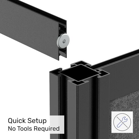 Workflow Modular Wall | Room Divider with Whiteboard, Sound-Dampening, & Frosted Acrylic Panels | Expandable Office Partition for Privacy & Productivity (70" x 70") in Saudi Arabia
