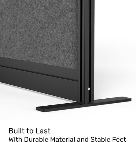 Workflow Modular Wall | Room Divider with Whiteboard, Sound-Dampening, & Frosted Acrylic Panels | Expandable Office Partition for Privacy & Productivity (70" x 70") in Saudi Arabia