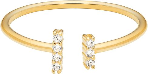 Amazon Collection Open-Space Double Bar Demi Fine Ring in Sterling Silver in Saudi Arabia