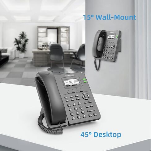 P20P VoIP Phone, Built-in 2.4GHz WiFi, AP & WiFi to LAN, USB 2.0 Port, IP Phone for Business, Dual 10/100 Mbps Ethernet Ports, 2 SIP Accounts, Power Supply Included (3 Bundle) in Saudi Arabia