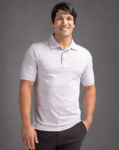 Cutter & Buck Men's Drytec Cotton+ Jersey 35+ UPF Advantage Space Dye Polo Shirt in Kuwait