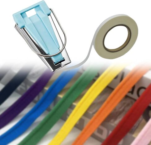 Webbing and Tape Maker Set for DIY Craft Projects with Fabric Repair Tools, Yellow Tape Maker, 10mm Web in Kuwait