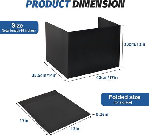 Desk Dividers for Students,3-Fold Privacy Screens,Testing Dividers for Classroom Waterproof,Plastic Easy Clean Privacy Shields for Student Includes Extra Labels (Black, 2 Pack) in Saudi Arabia