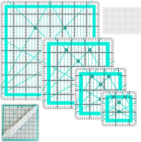 Quilting Rulers,4 Square Quilting Ruler(2.5",3.5",5", 8") in Kuwait