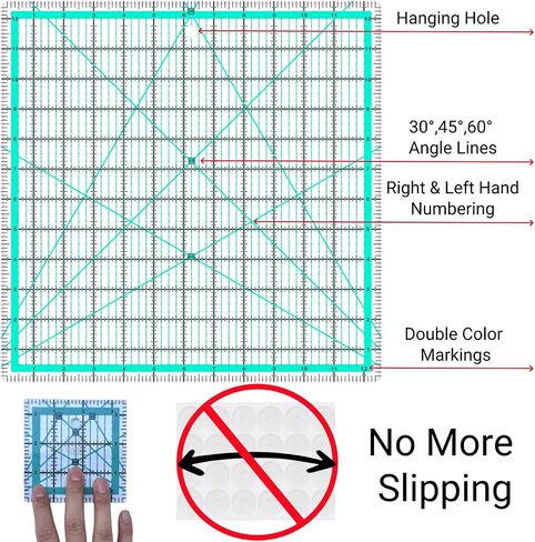 Quilting Rulers,4 Square Quilting Ruler(2.5",3.5",5", 8") in Kuwait